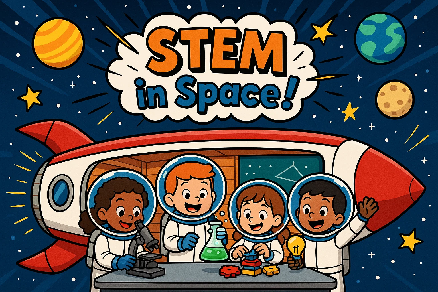 Kids exploring space STEM activities with rockets, planets, and hands-on experiments. Kids exploring space STEM activities with rockets, planets, and hands-on experiments.