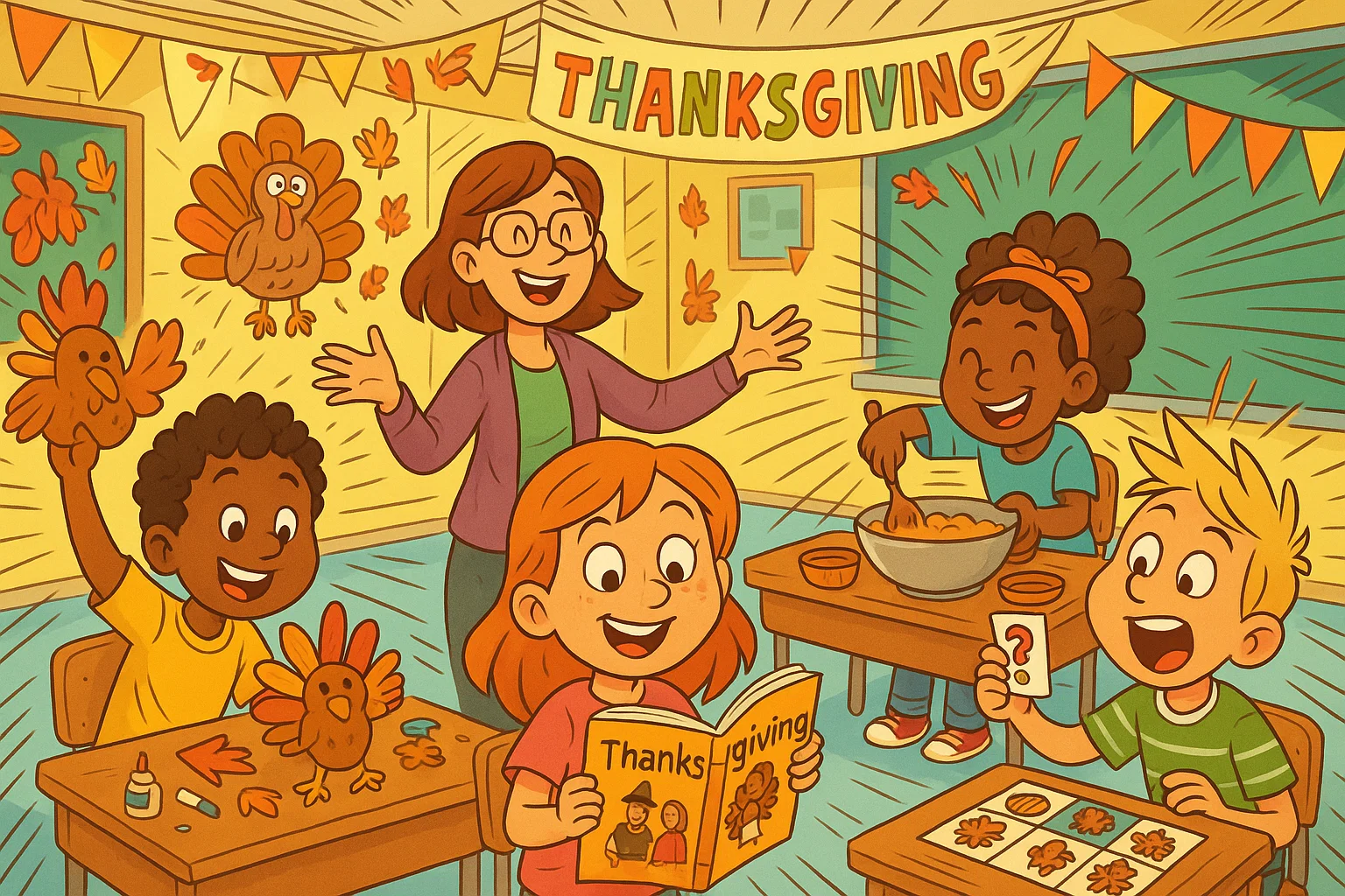 Colorful Thanksgiving classroom ideas with crafts, games, and student activities. Colorful Thanksgiving classroom ideas with crafts, games, and student activities.