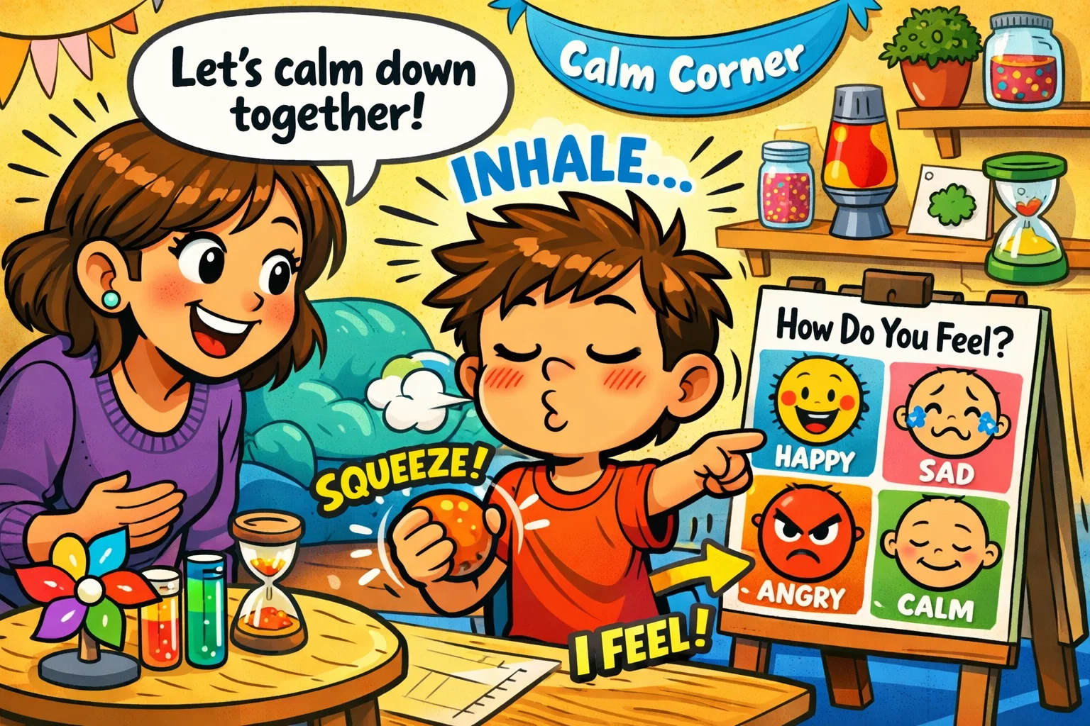 Emotional regulation activities for kids with self regulation support and calming tools.