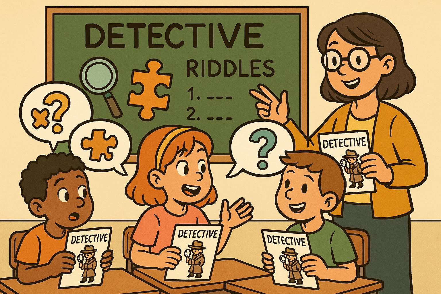 Mystery activities for critical thinking in education with kids solving puzzles. Mystery activities for critical thinking in education with kids solving puzzles.