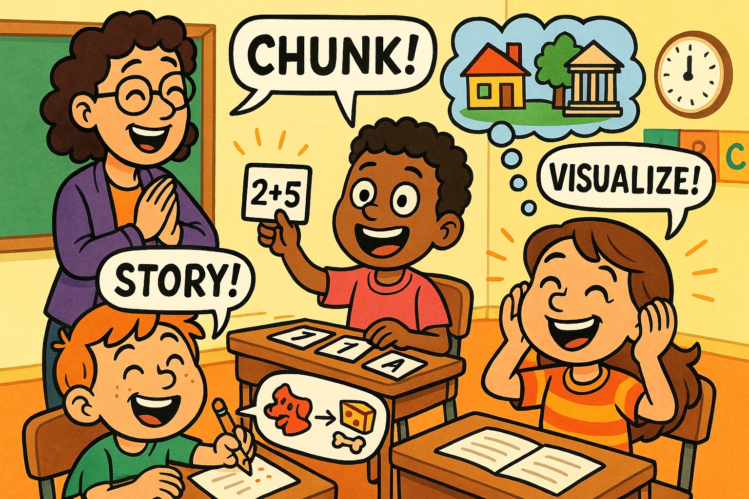 Kids practice proven techniques to memorize fast using flashcards and imagination. Kids practice proven techniques to memorize fast using flashcards and imagination.