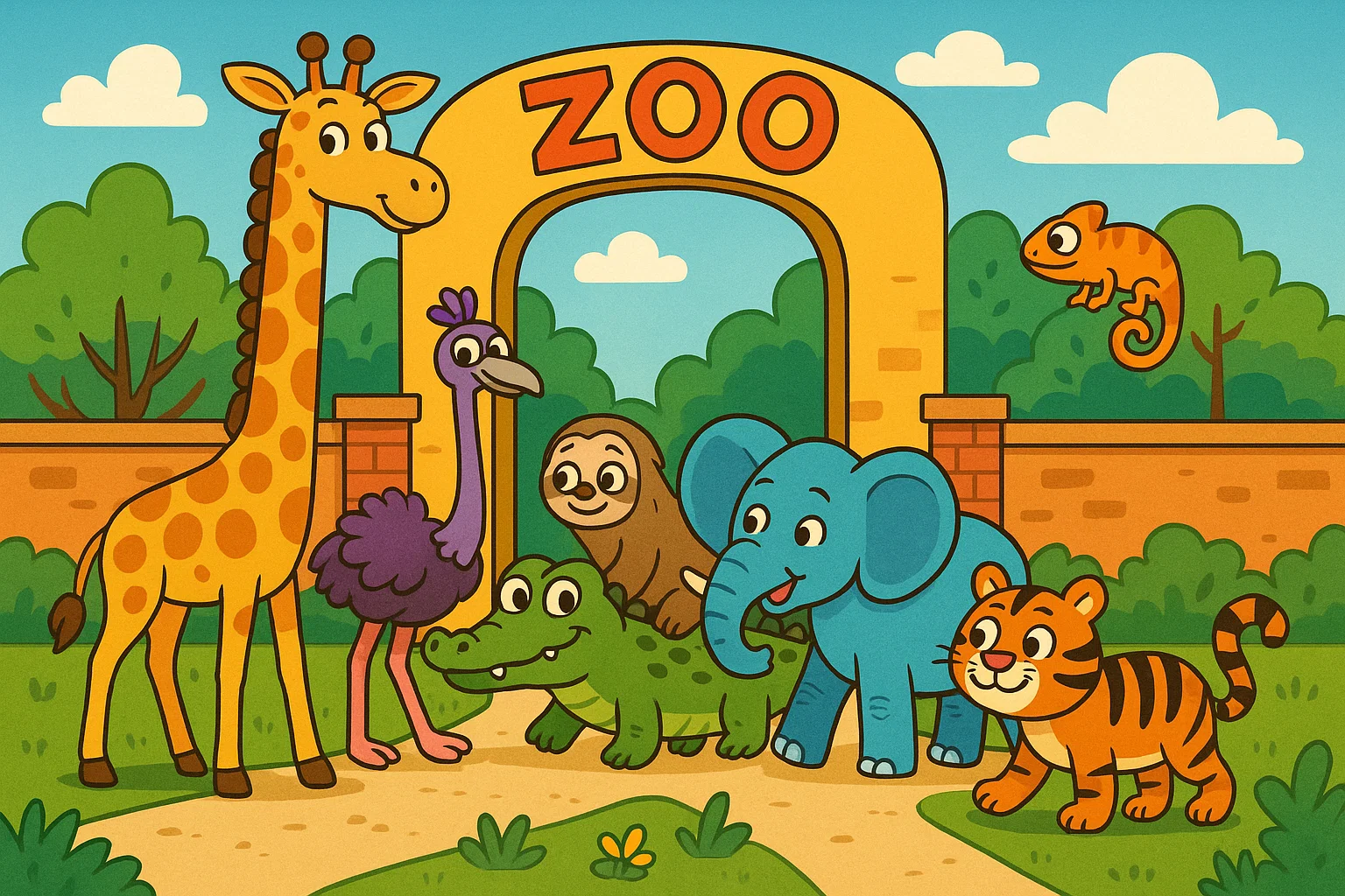 Cartoon unique animals that start with U in carnival. Cartoon unique animals that start with U in carnival.