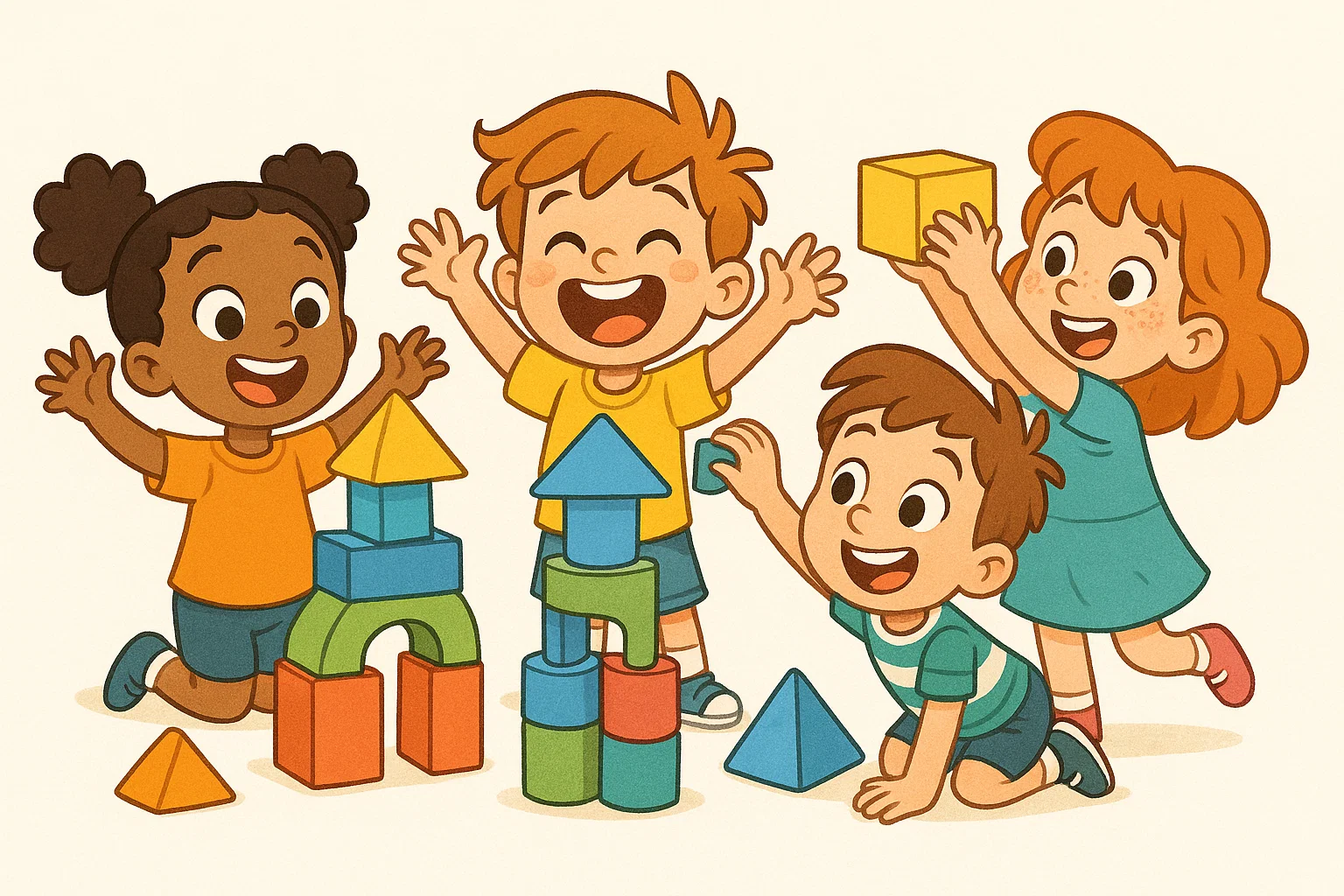  Building blocks and shapes for toddlers developing early STEM skills.
