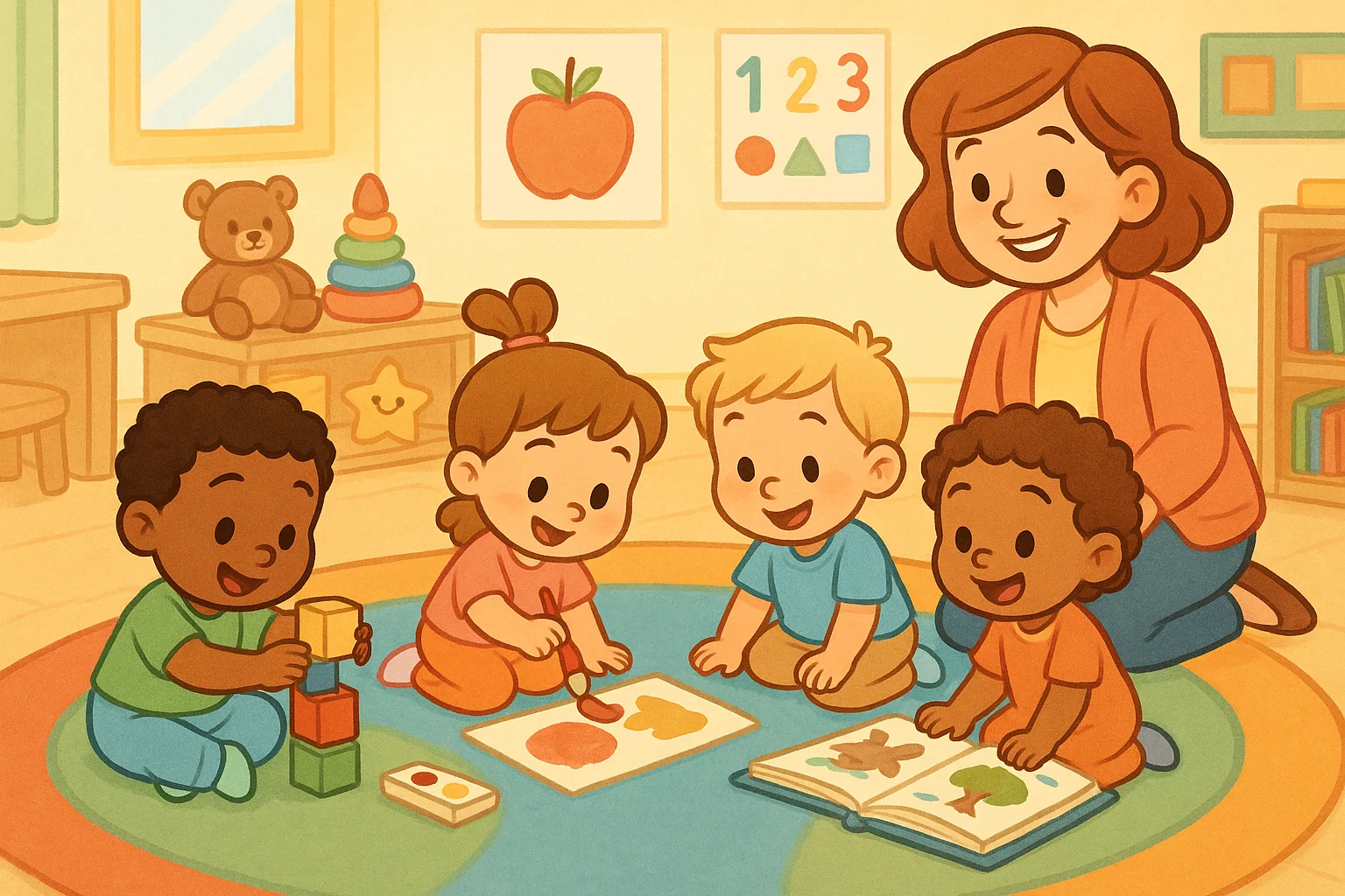 Educational activities for 3 year olds with colorful games and creative play.