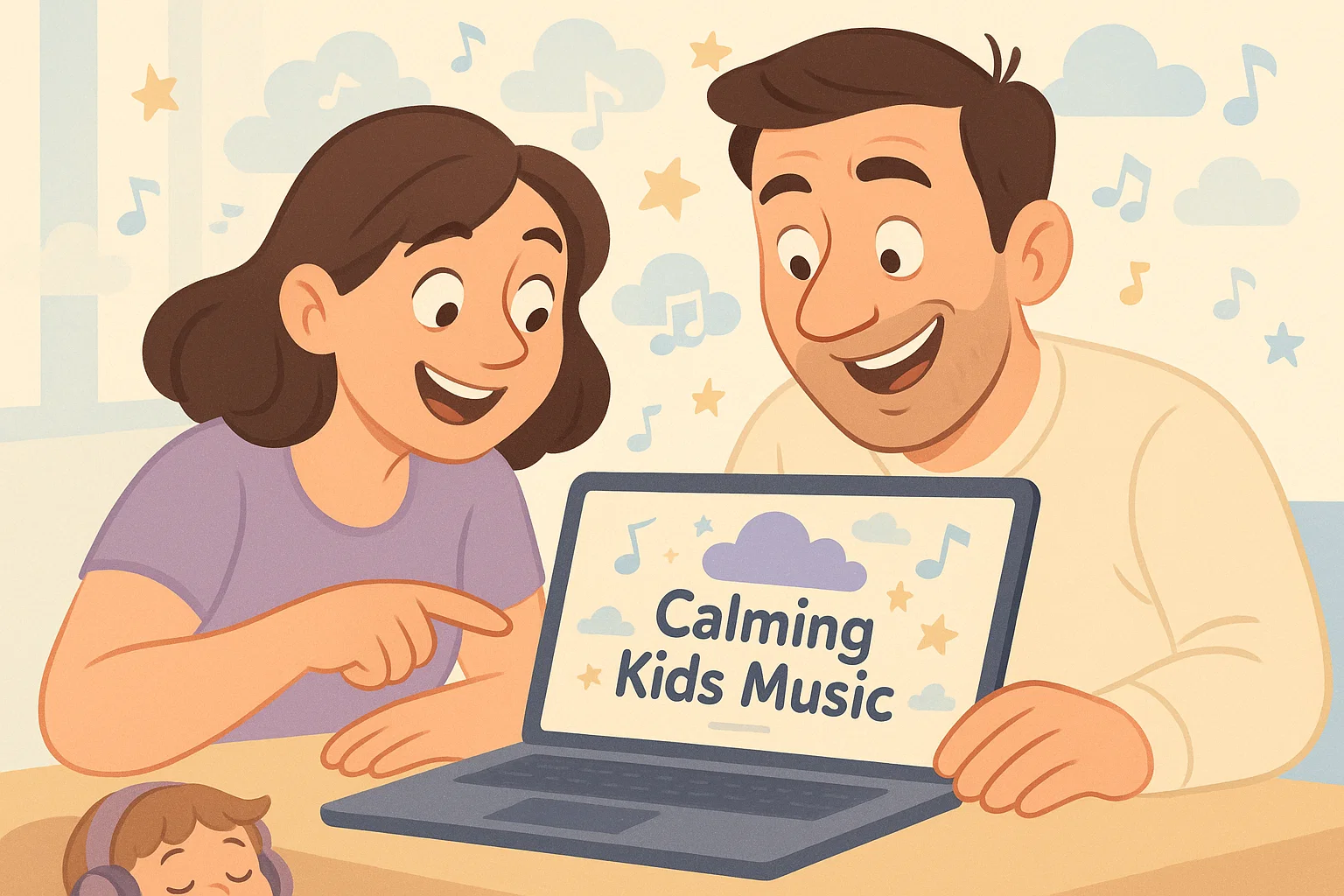 Parents finding free calming music resources for kids to promote peace and focus.