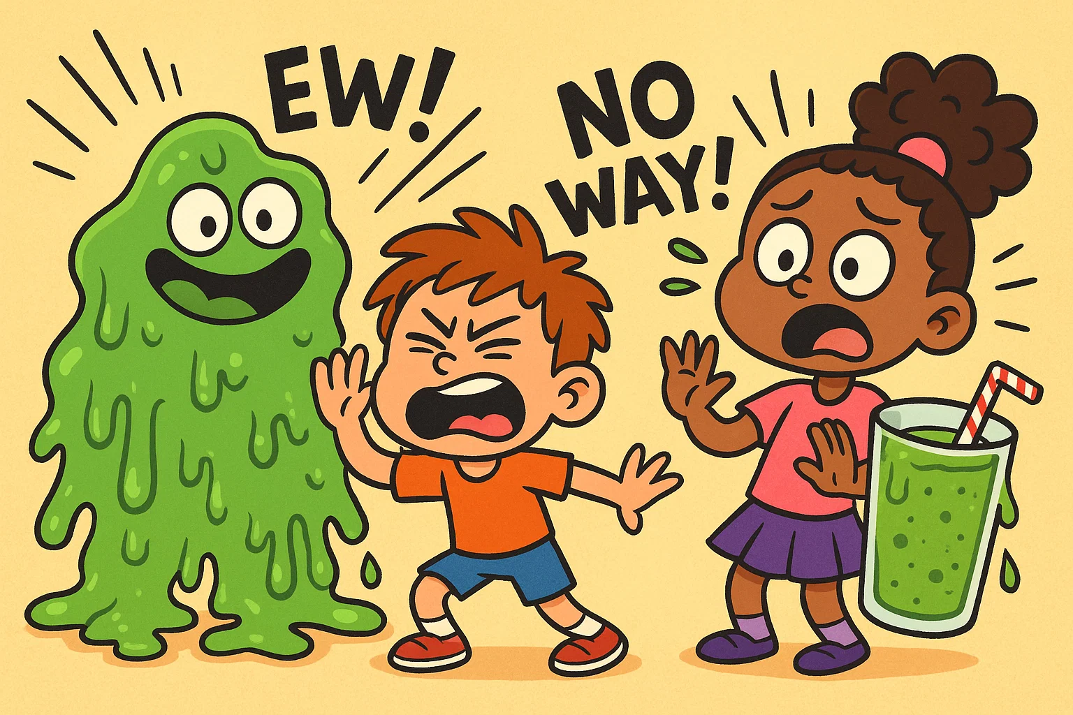 Children laughing at gross would you rather kids prompts with silly choices.