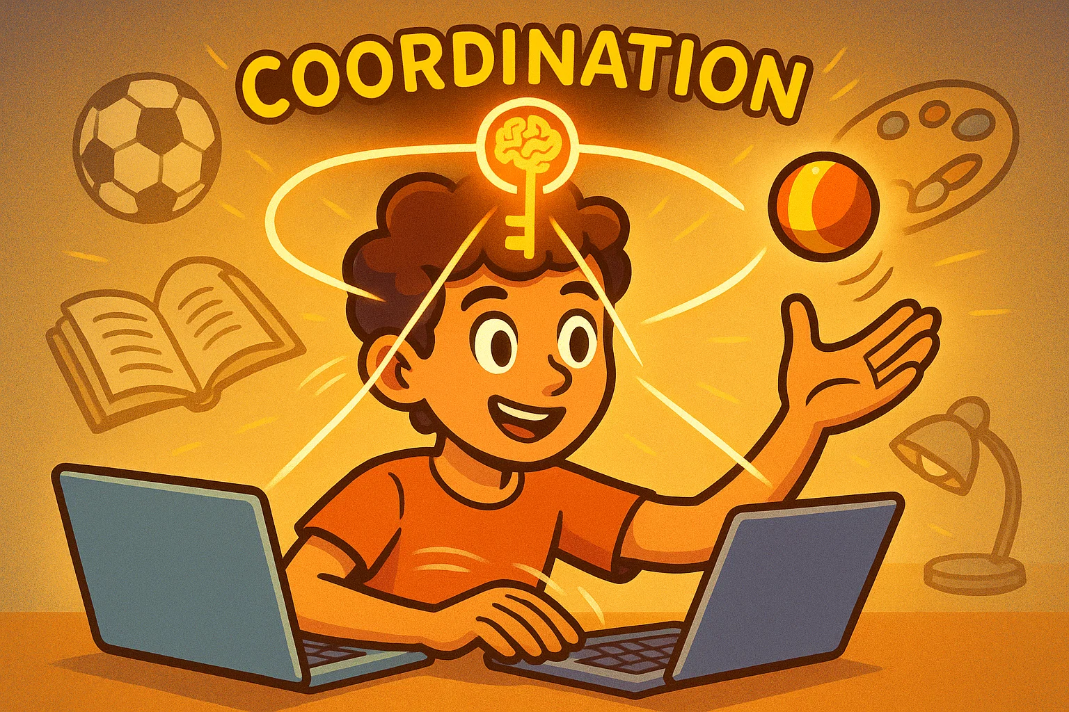 Hand-eye coordination in daily life showing brain eye and hand connection.