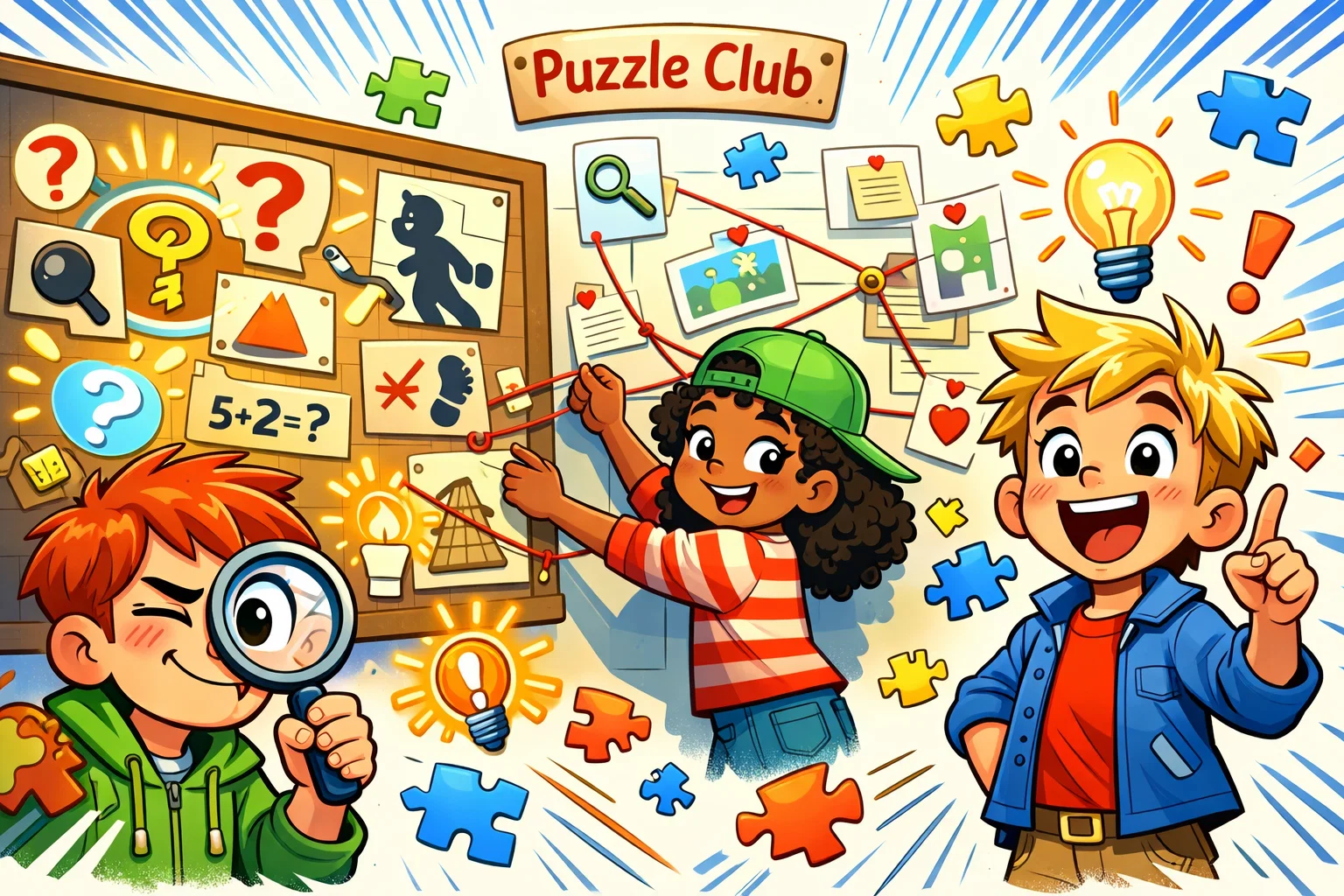 Hard riddles for smart 9 year olds with answers in a colorful puzzle cartoon.

