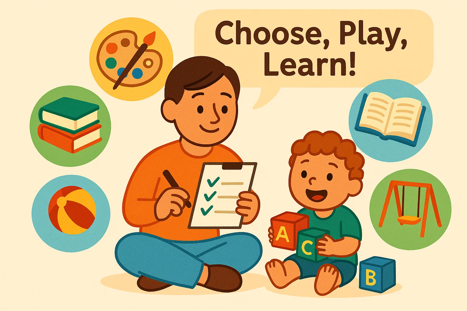 Tips for choosing educational activities for toddlers with parents.
