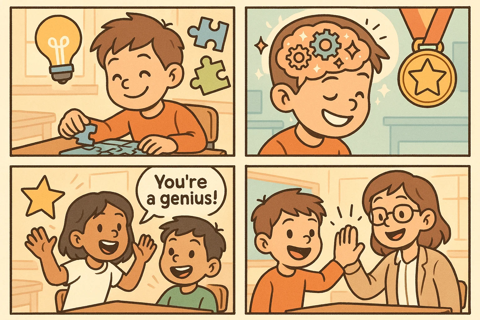 Riddles help kids age 10 improve brain skills and problem solving in school.