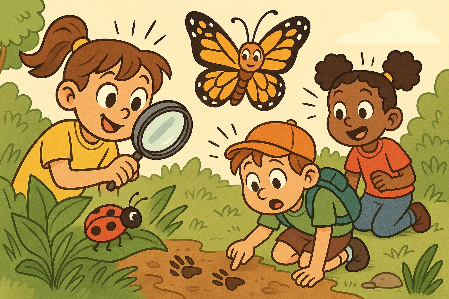 Animal and insect exploration activities for kids observing wildlife and bugs.
