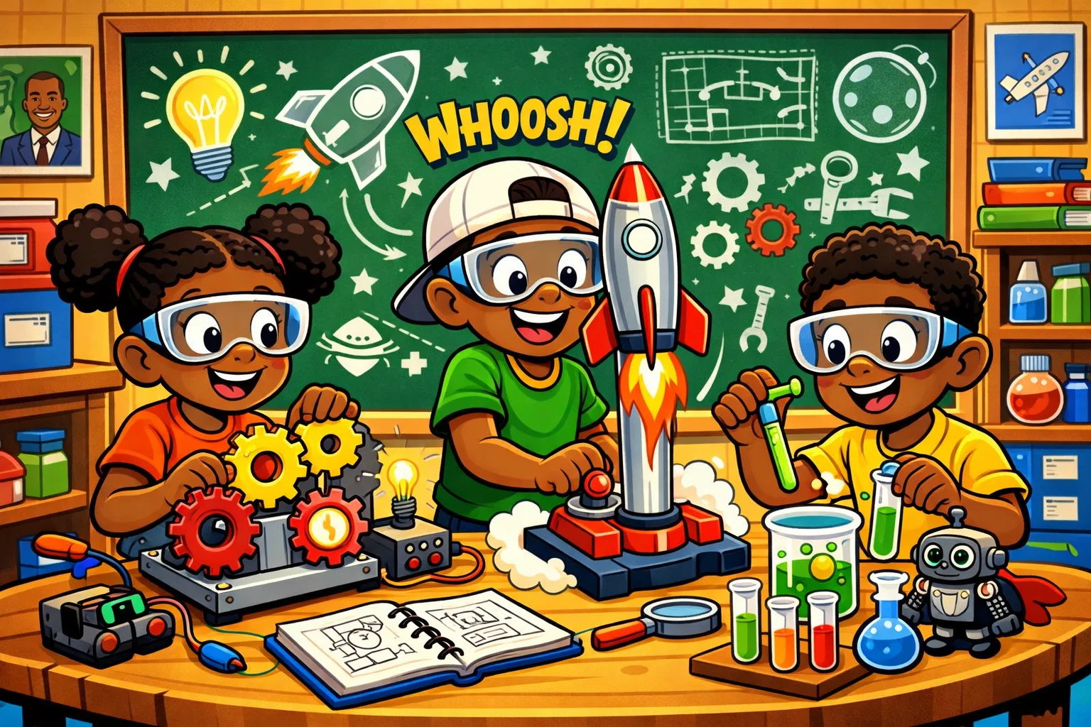 Black History Month STEM activities kids building science projects.