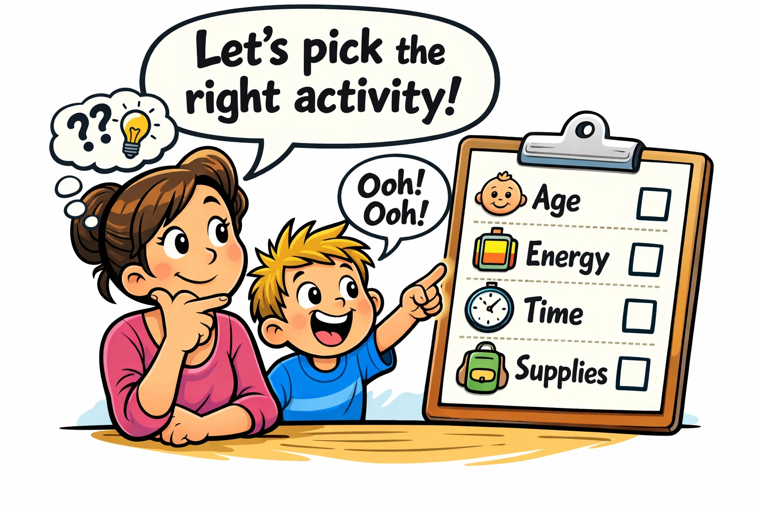  How to choose easy activities for kids using simple tips and visual guidance.
