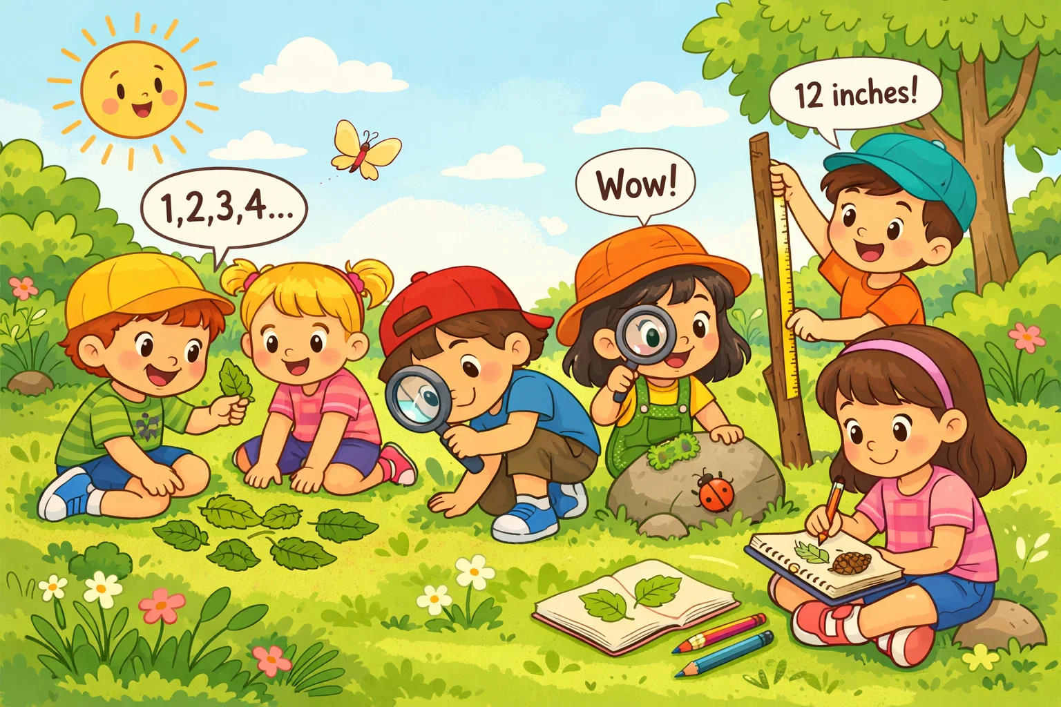 Educational activities for outdoor learning with kids exploring nature.
