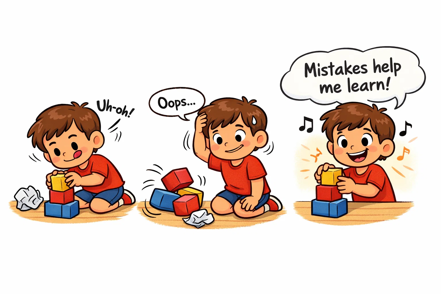 Embracing mistakes and challenges to build confidence in kids.
