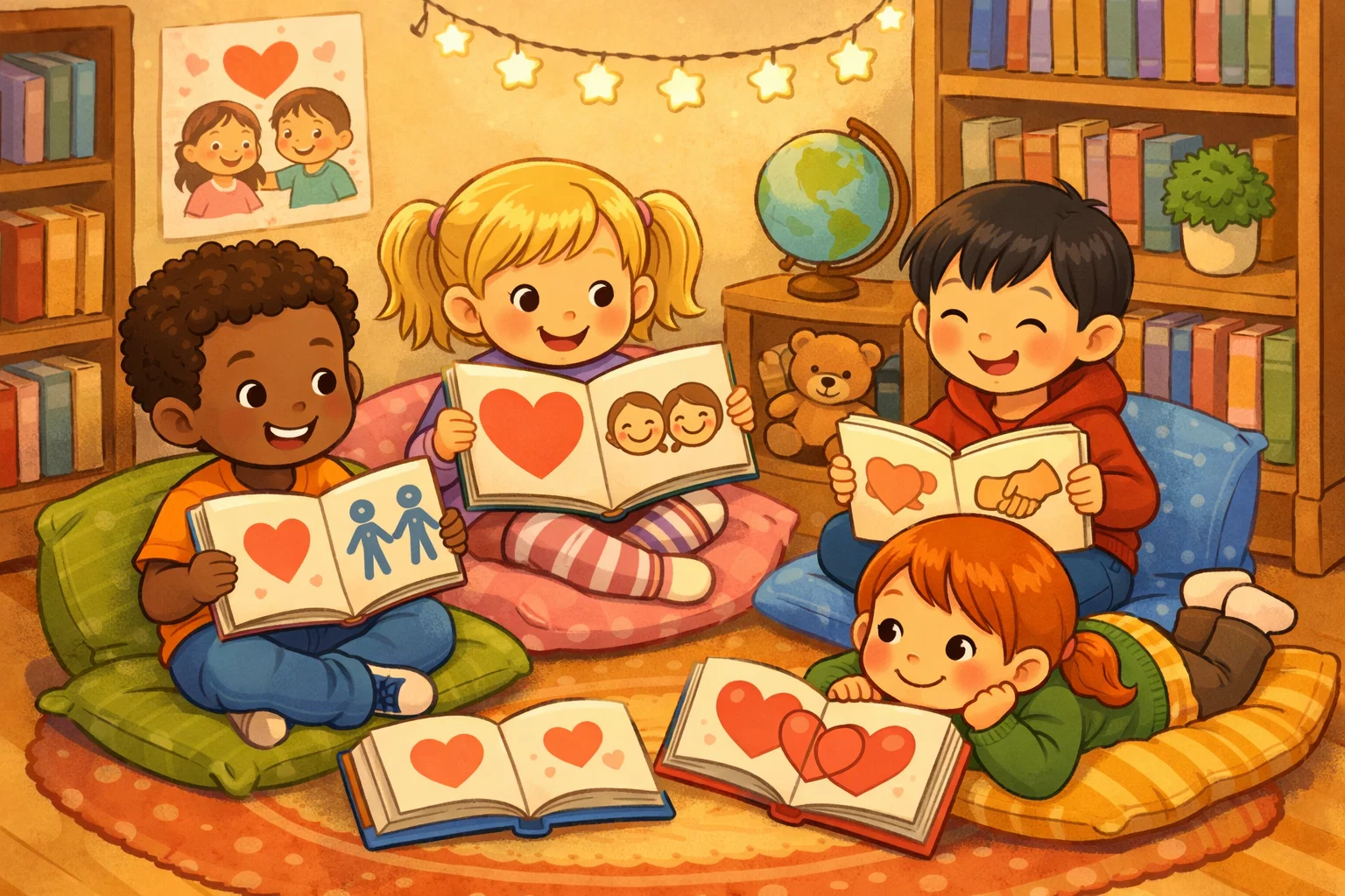 Friendship books for kids used to explore social skills and relationships.