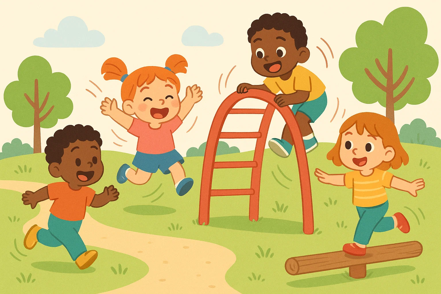 Gross motor activities for kids of different ages building movement confidence.