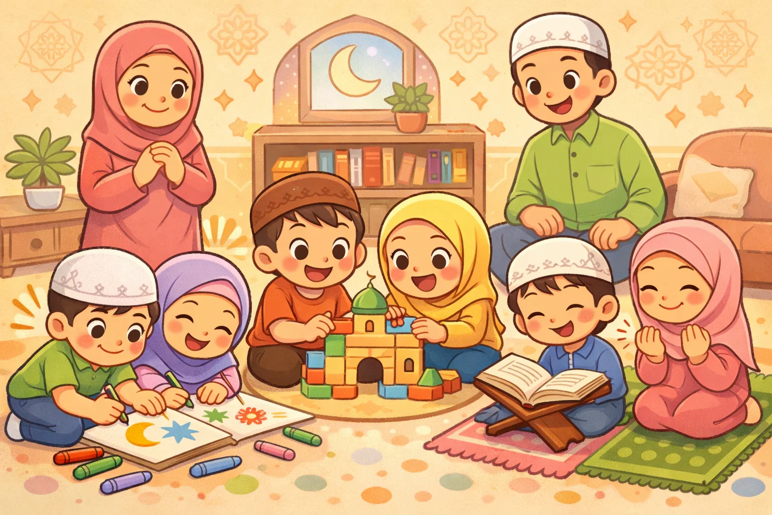 Islamic activities for kids with play and creativity supporting faith development.