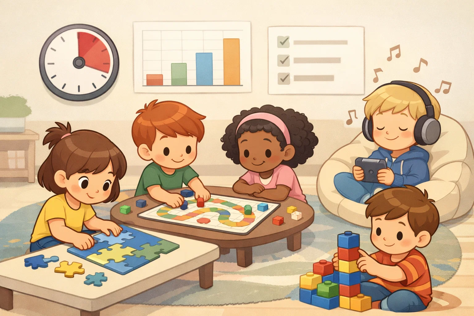  Learning activities for focus attention ADHD using puzzles and structured play.
