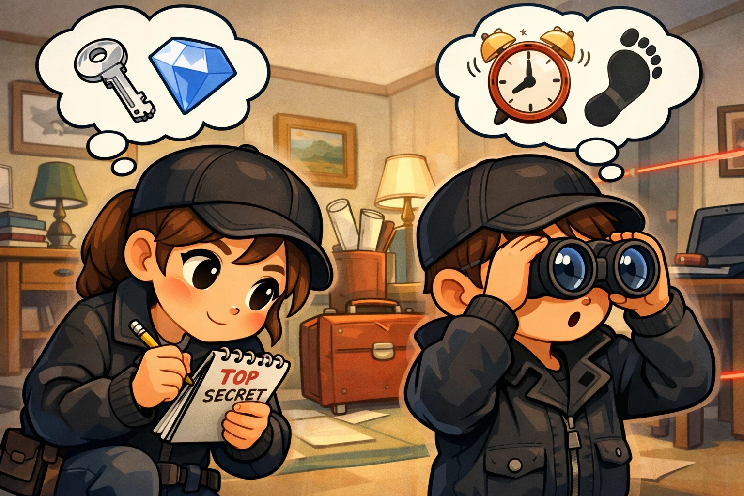 Observation memory spy skills for kids developed through playful spy tasks.
