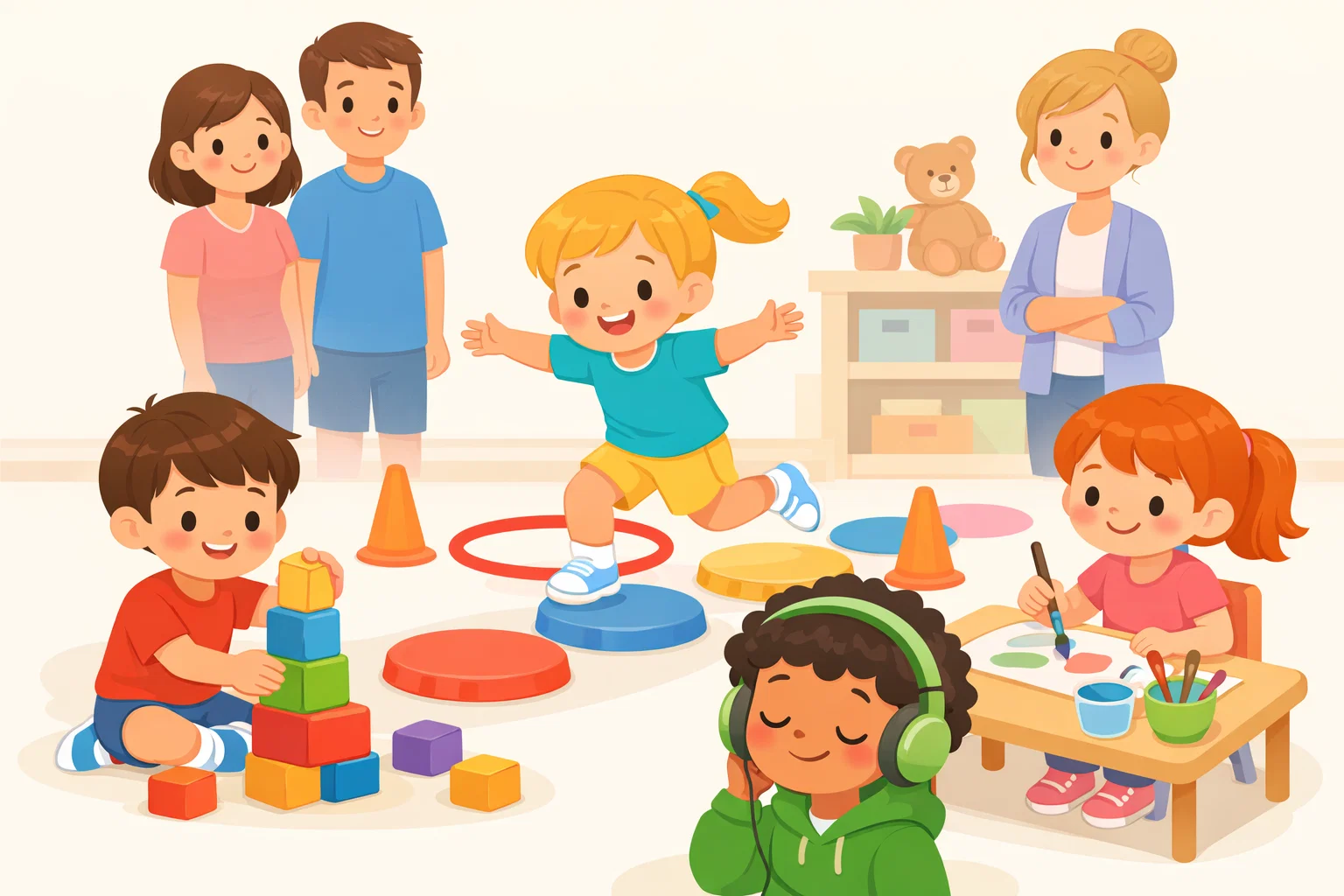 Physical skill motor development ADHD activities improving balance and coordination.
