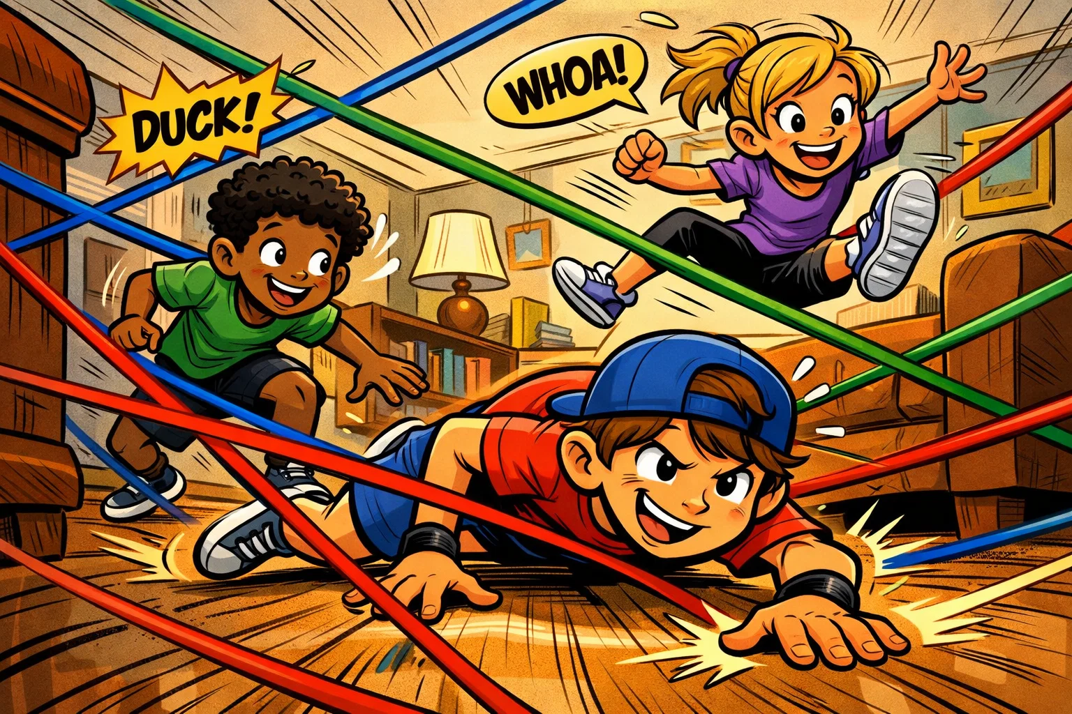 Physical spy games for kids with movement, teamwork, and playful challenges.