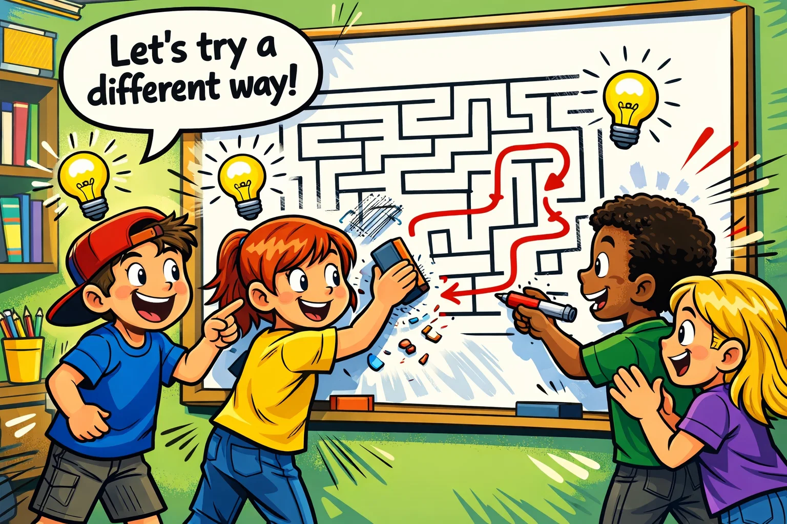 Problem solving and flexible thinking activities for kids solving challenges.
