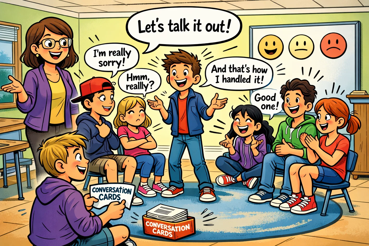 Social skills activities for teens with role play and group discussion.
