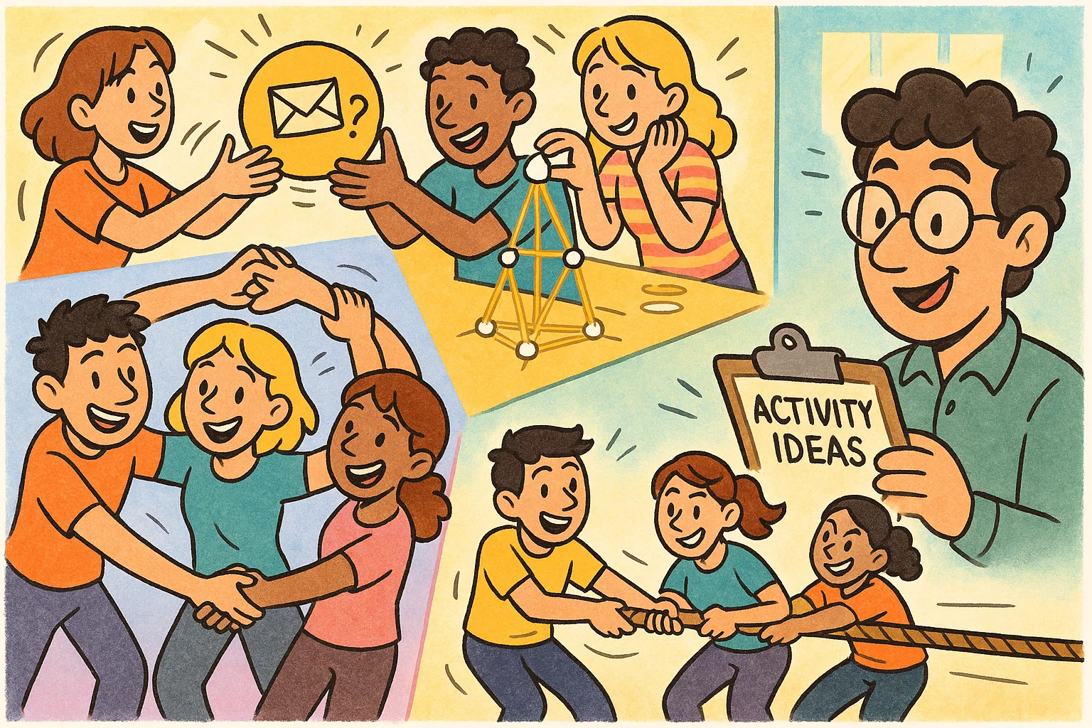 Training games and activities that inspired concept of the Quest for Knowledge learning game.
