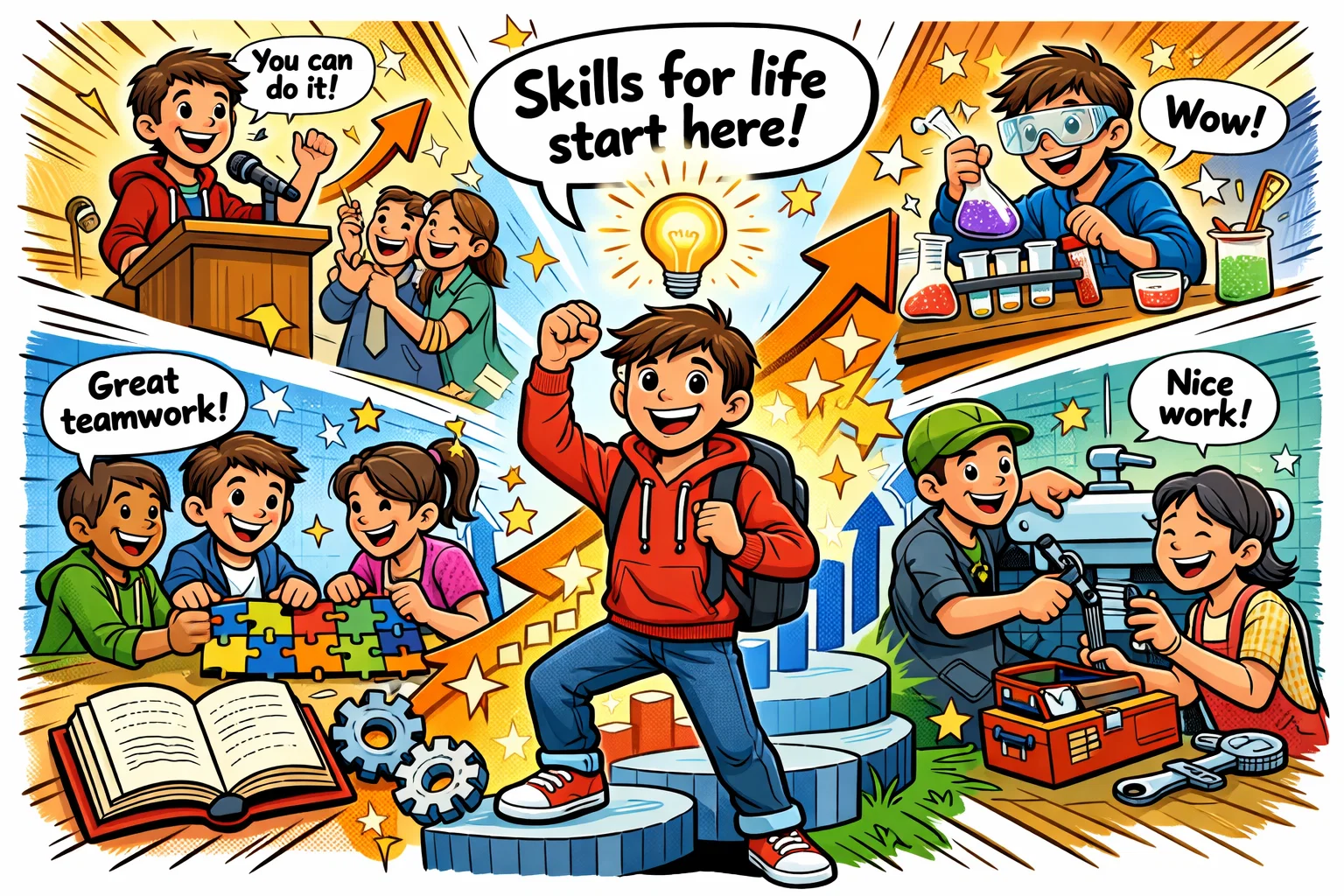 Why educational activities matter during teenage years for confidence and skills.
