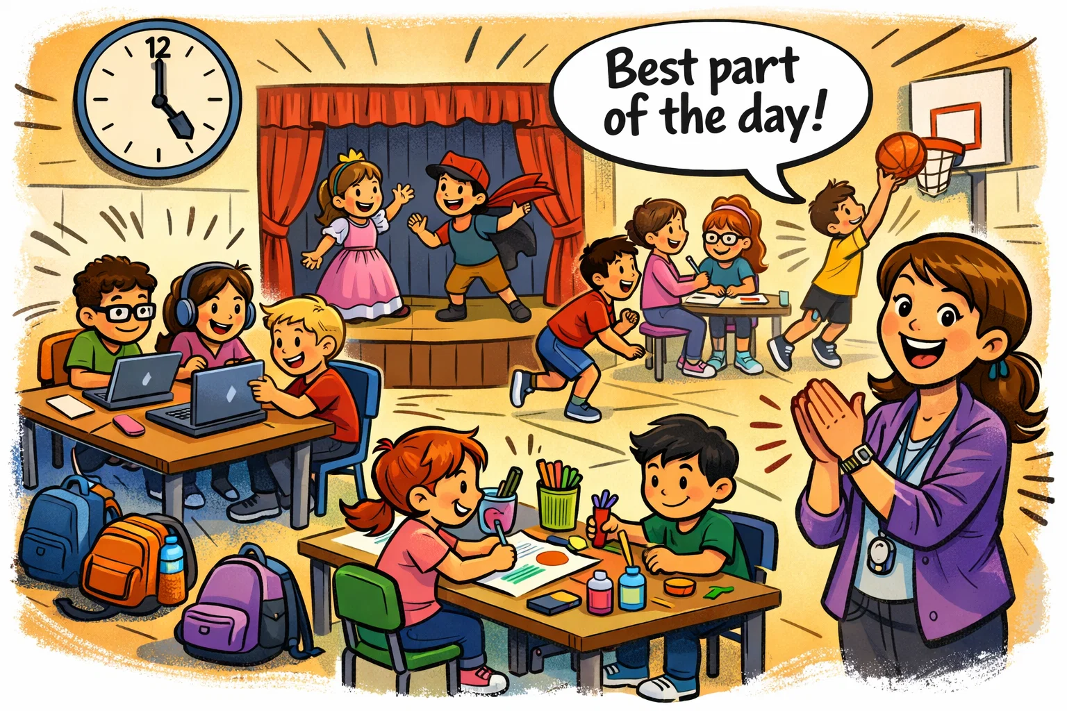 After school enrichment activities for kids with creative and educational programs.