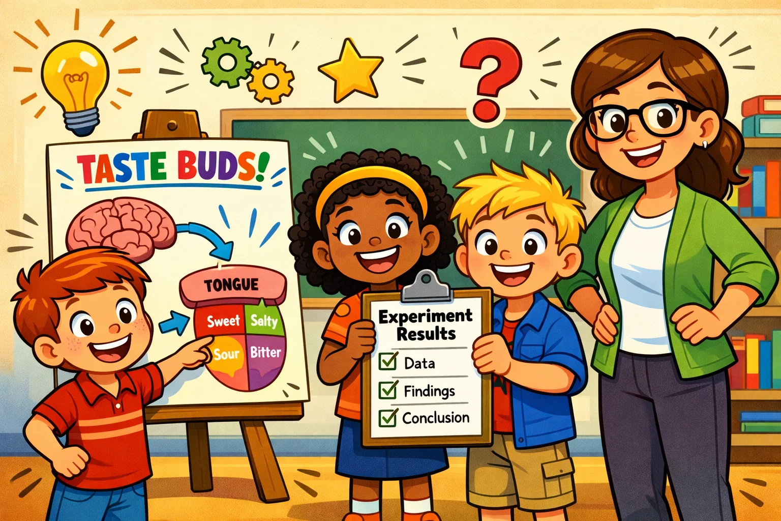 Educational benefits taste experiment for kids learning science.