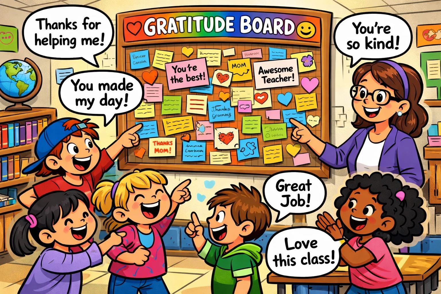 Gratitude activities for school and groups supporting cooperation and appreciation in class.