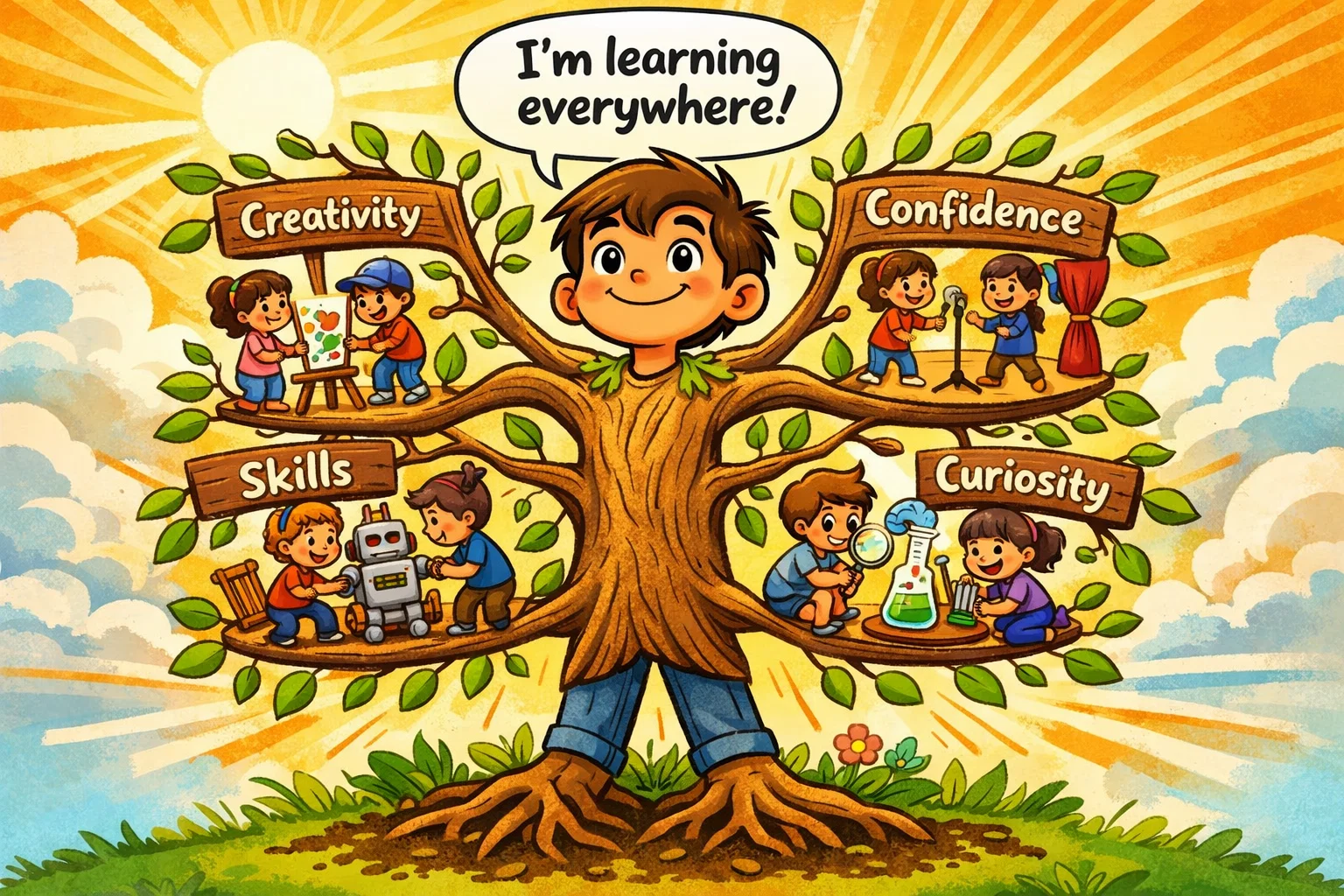 Importance of enrichment activities for kids building creativity, skills, and confidence.