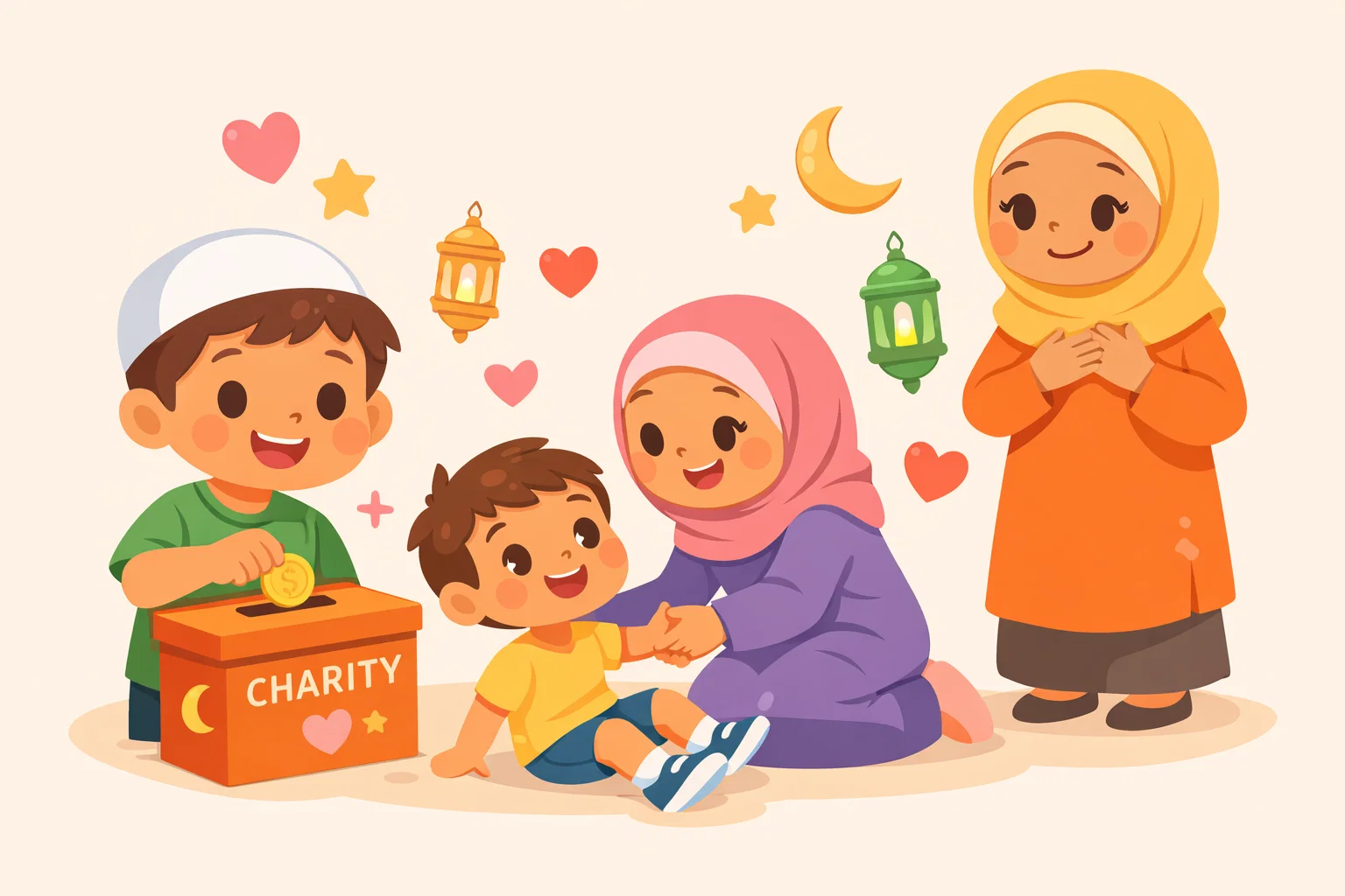 Learning Ramadan values through activities for kids and families.