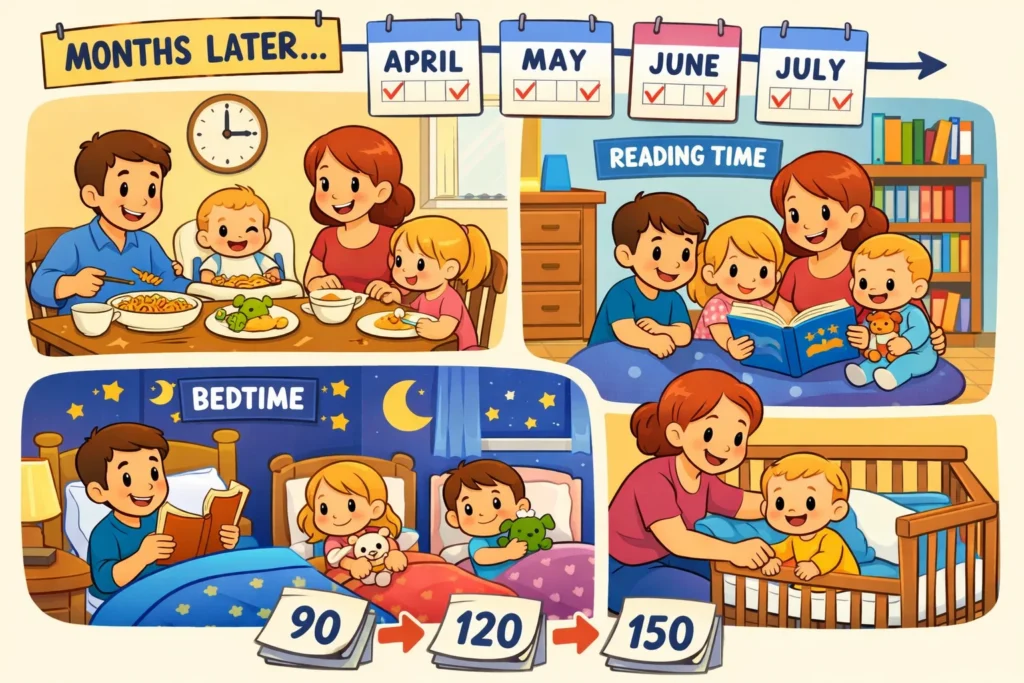 Long term routine stability helps a growing family stay calm and connected.