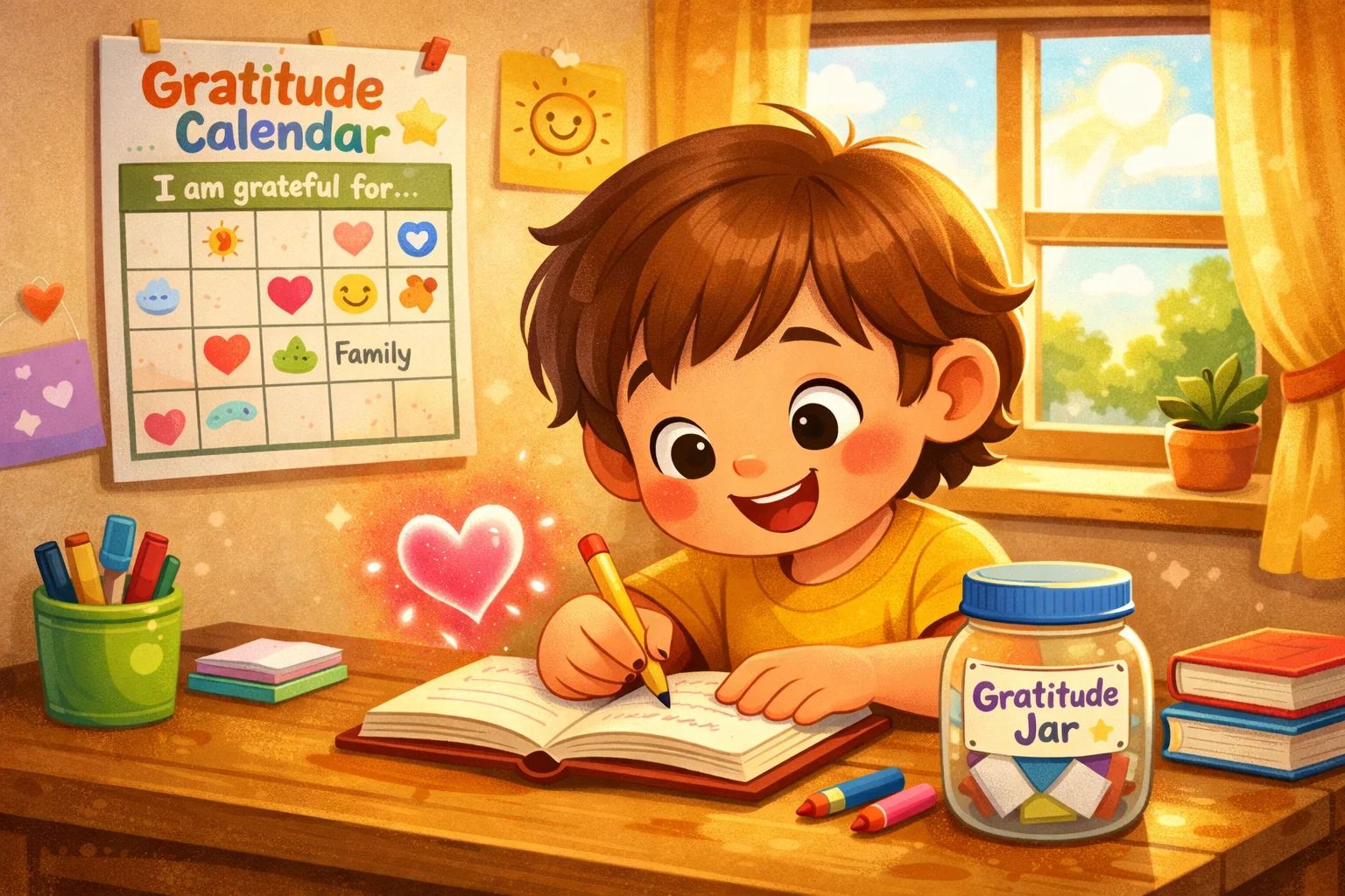 Making a thankful habit for kids through simple daily gratitude routines and activities.