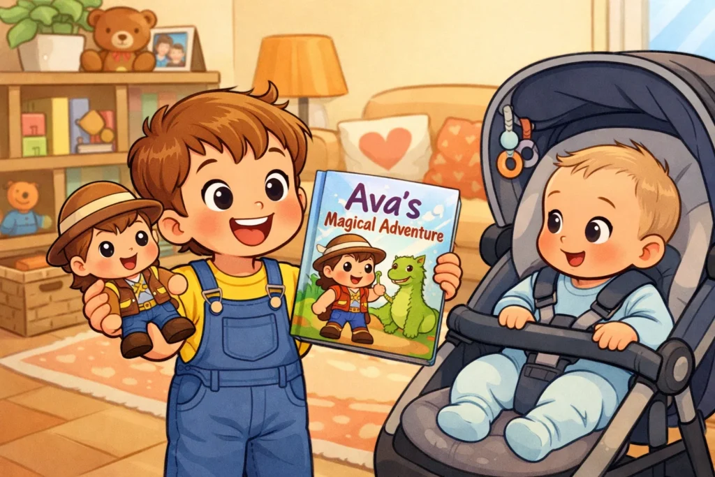 Personalized sibling gifts that help toddlers feel valued after baby arrival.