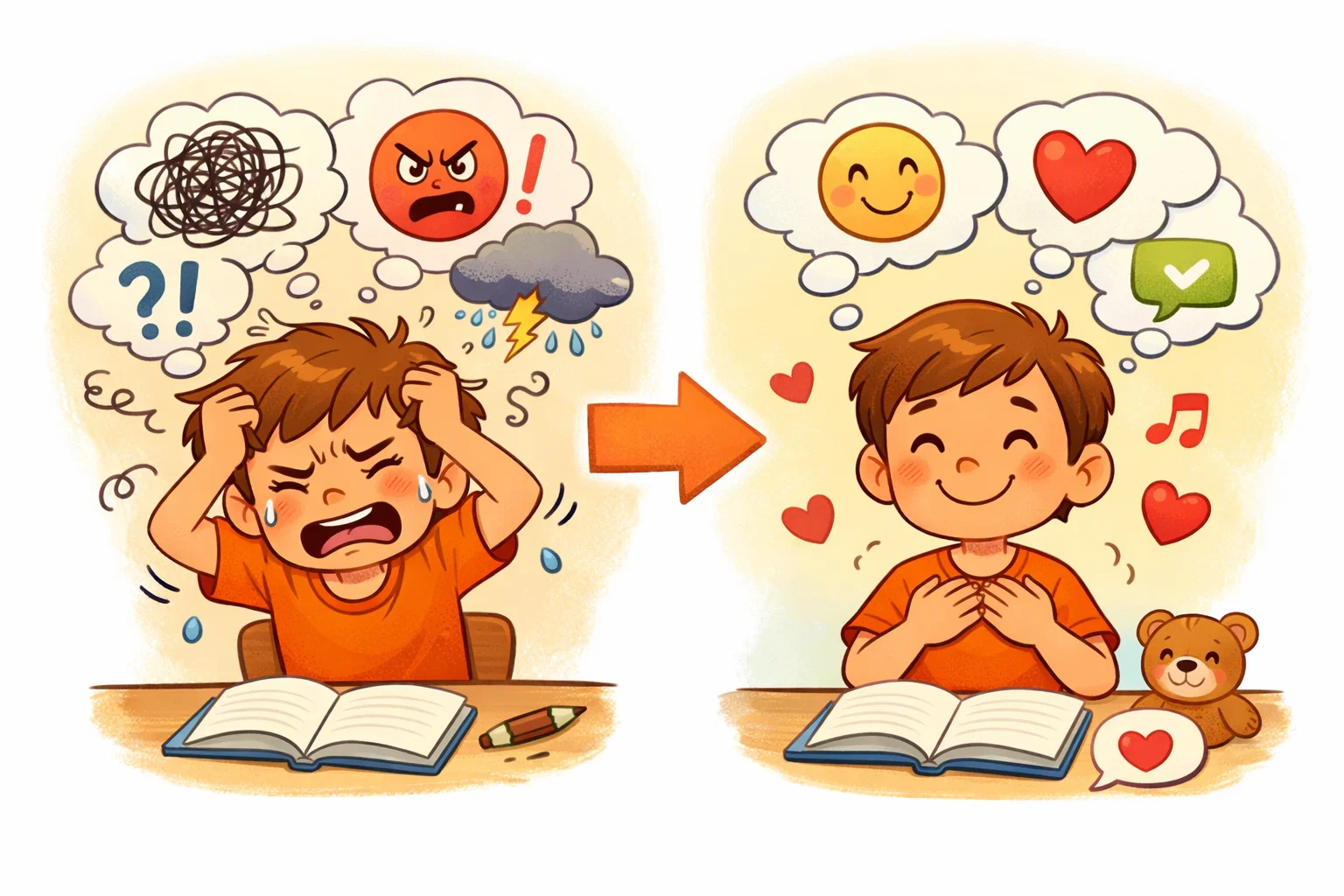 Illustration showing why feelings matter for kids and how emotions influence behavior.