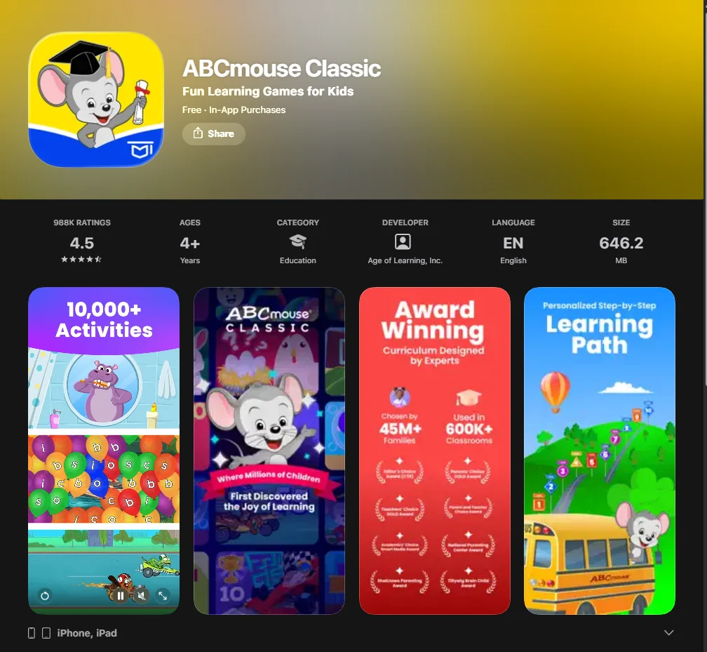 ABCmouse Classic Screenshot.
