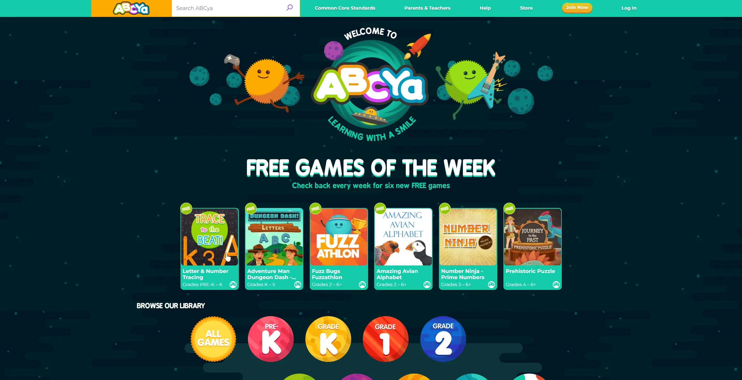 ABCya Web Screenshot.
