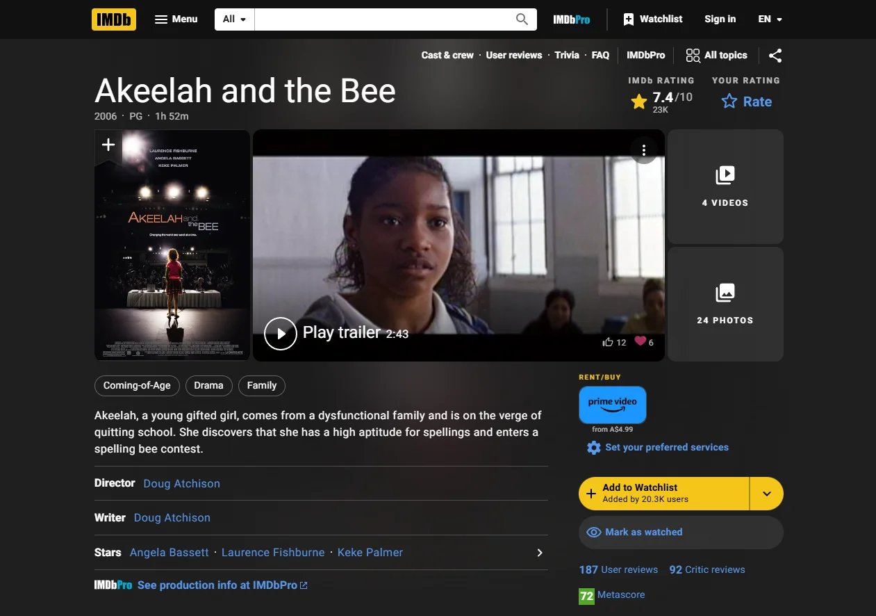 Akeelah and the Bee Screenshot