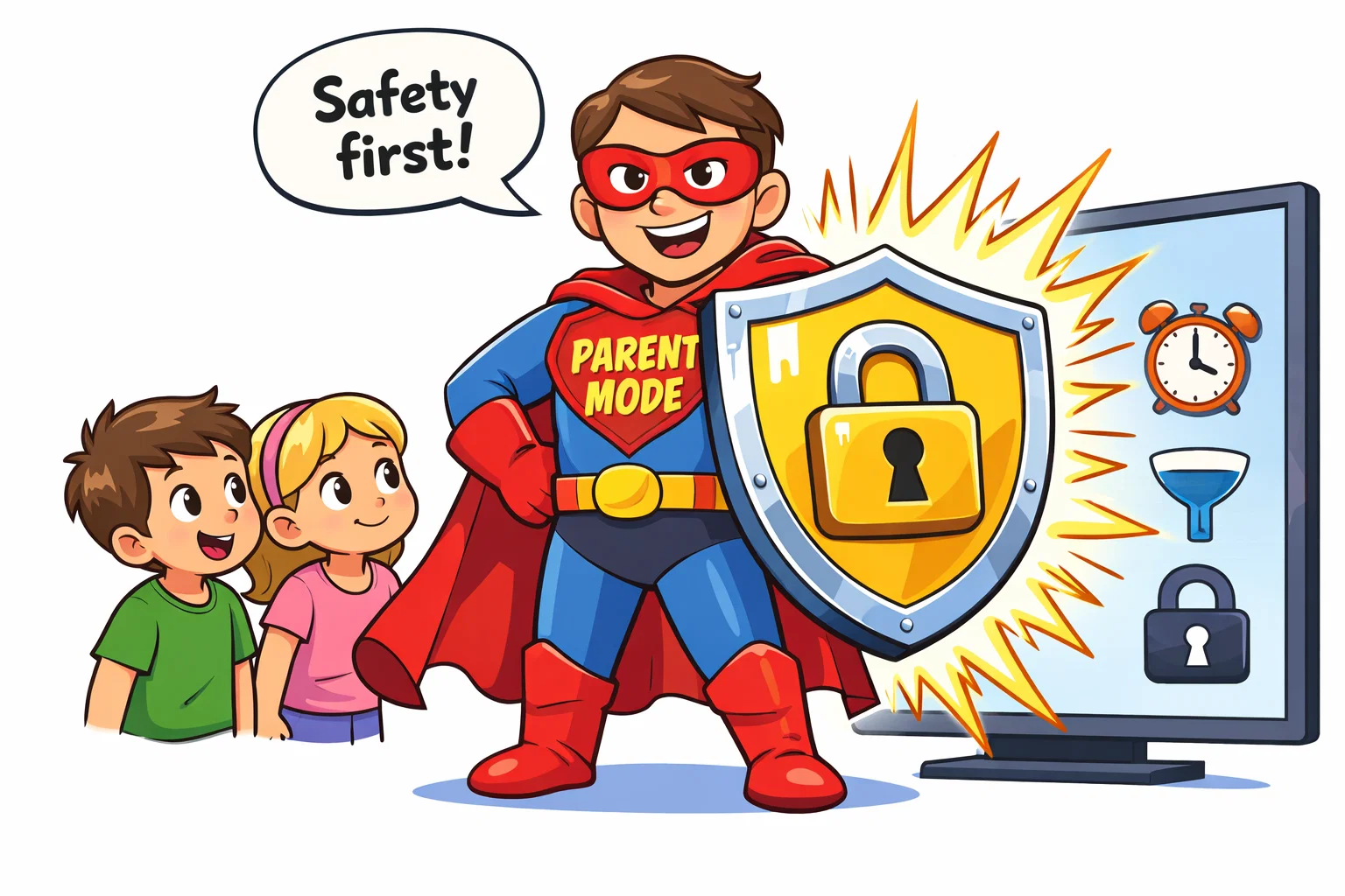 Parents checking parental controls and safety features on Amazon Kids+ and Disney+ Kids.
