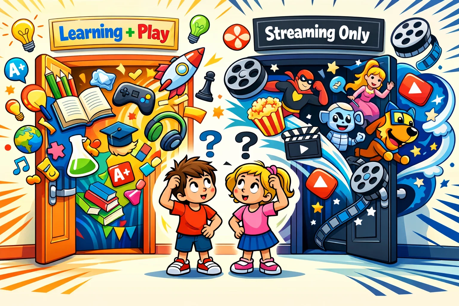 Amazon Kids Plus vs Netflix Kids core differences in ecosystem and streaming platform focus.
