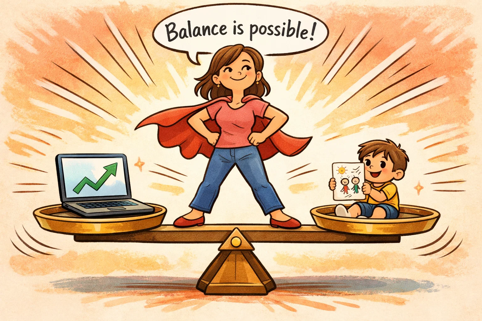  Balancing career growth and family life while maintaining work life balance.
