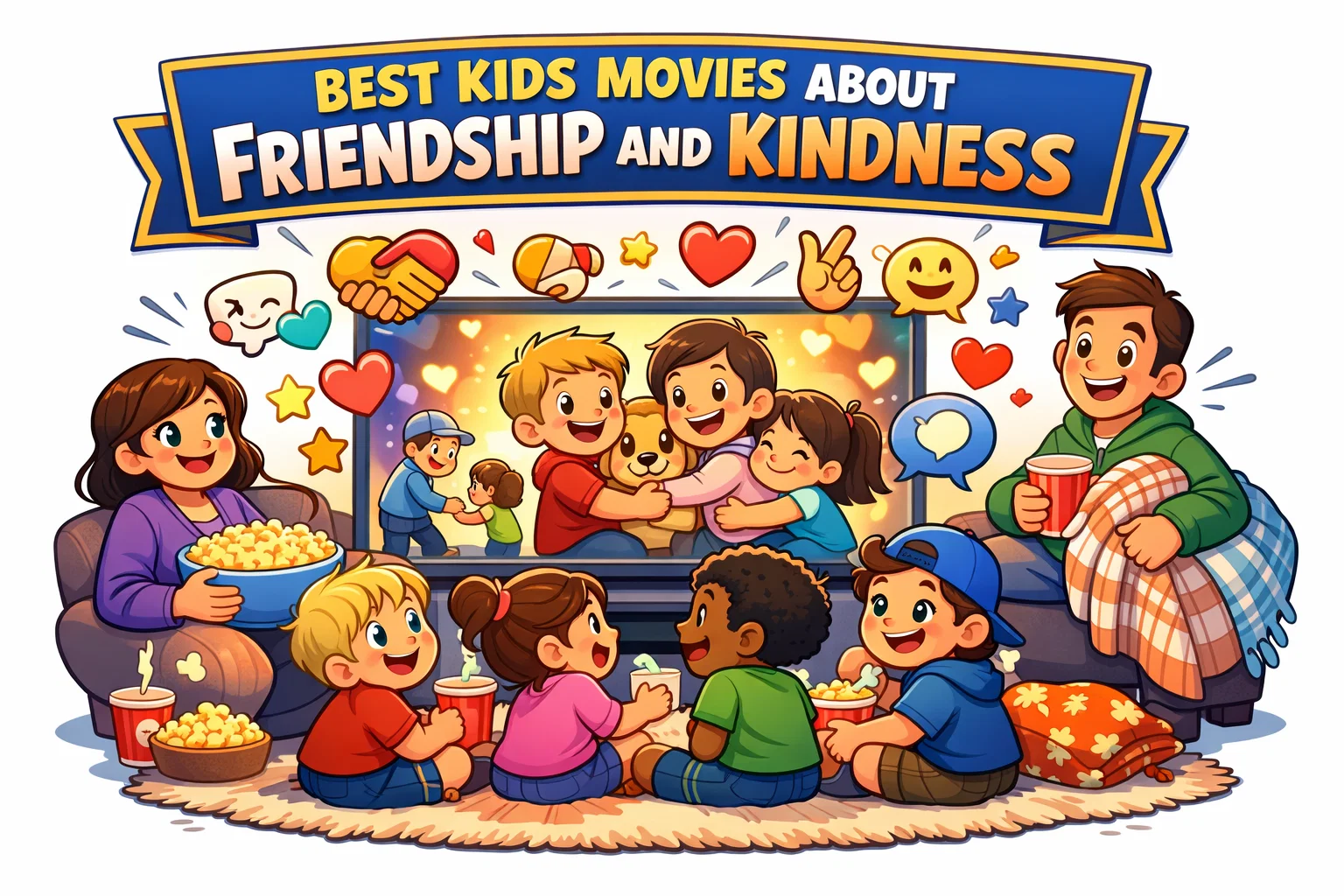 Best kids movies about friendship and kindness during family movie night at home.