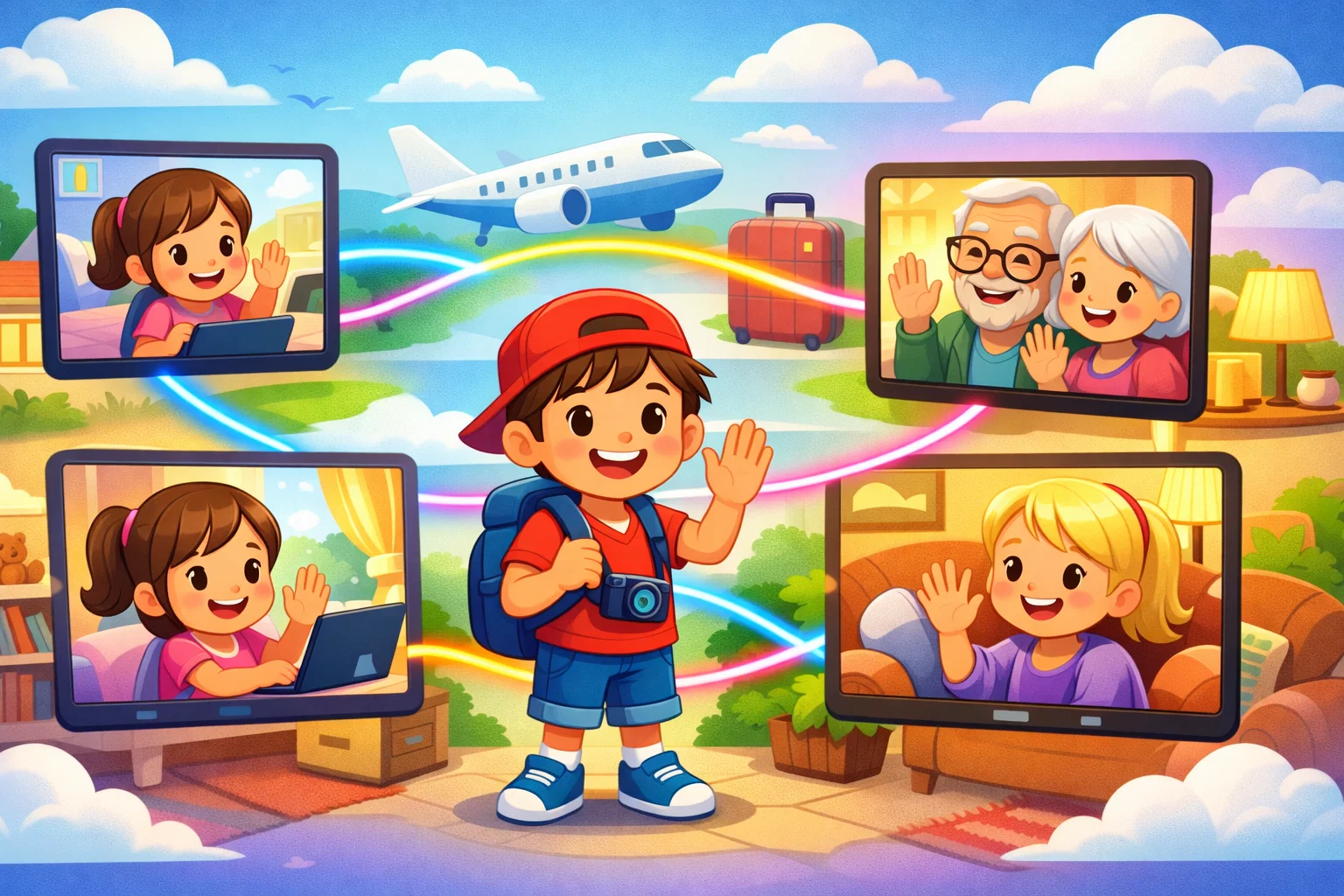 Communication apps help kids stay connected using safe video and messaging tools.
