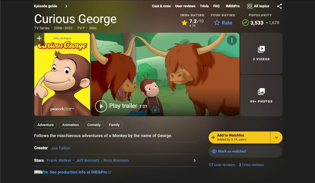 Curious George Screenshot
