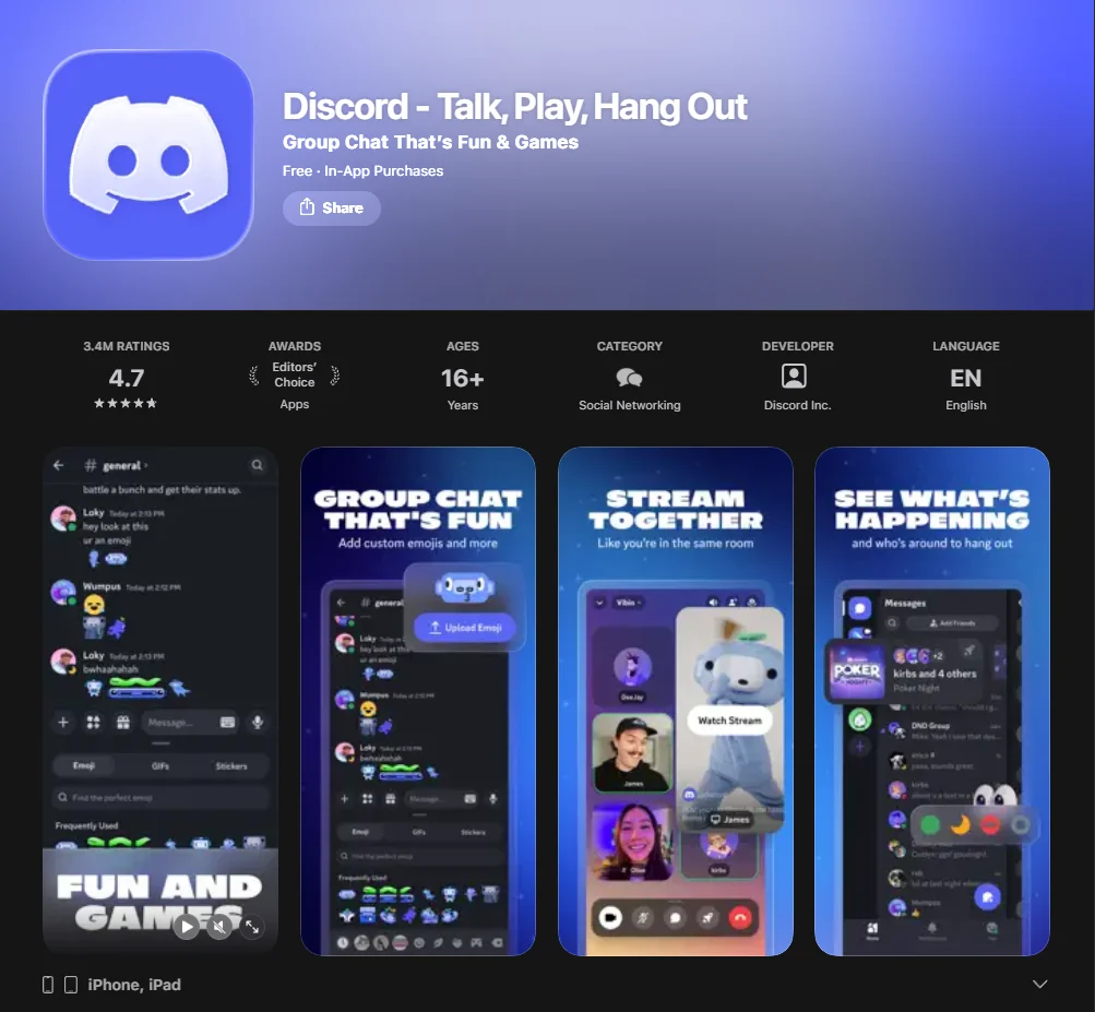 Screenshot of Discord

