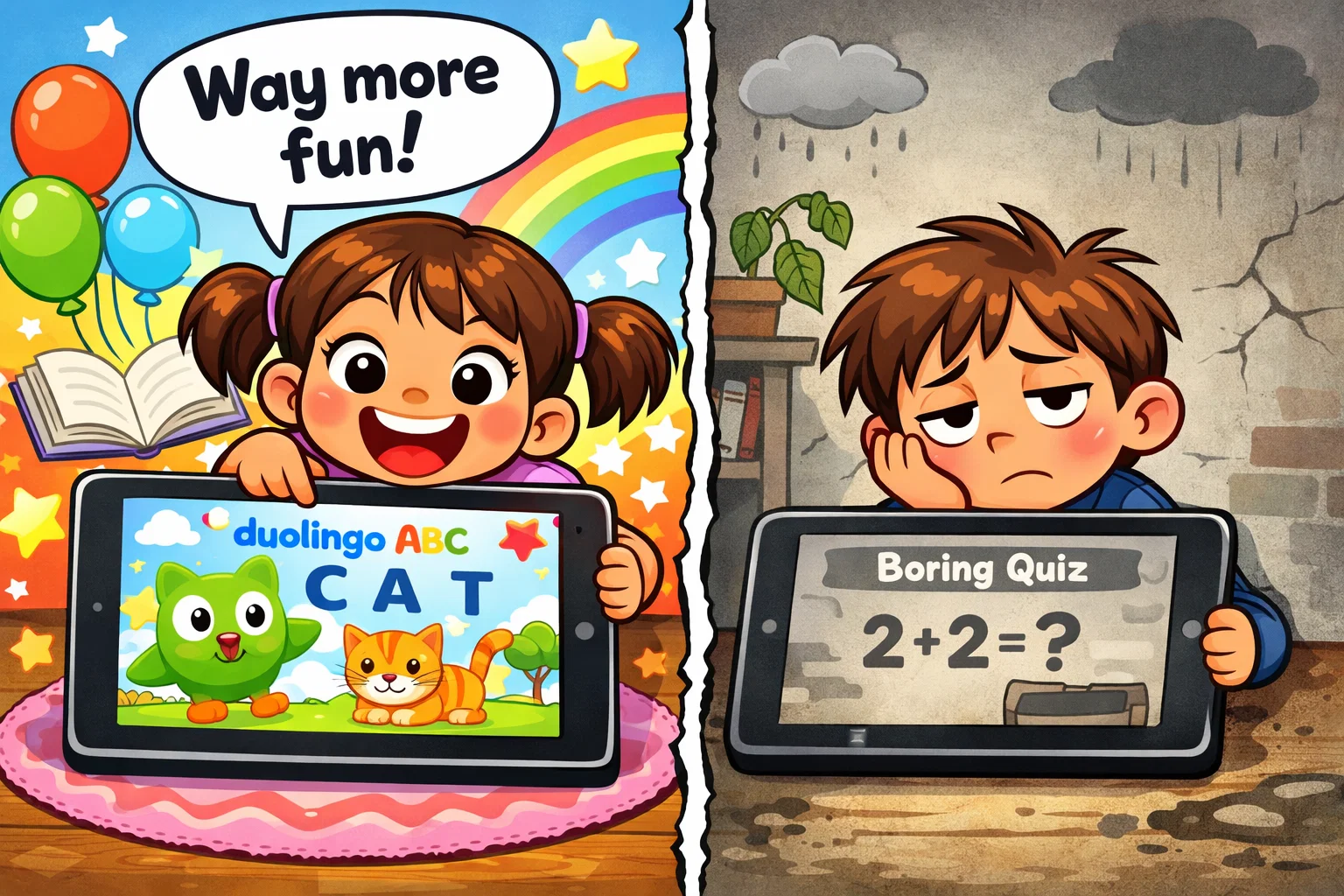  Duolingo ABC vs. other learning apps for kids in a dynamic and fun comparison.
